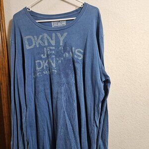 Blue DKNY Mens XXL Long Sleeve